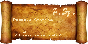 Passeka Szorina névjegykártya